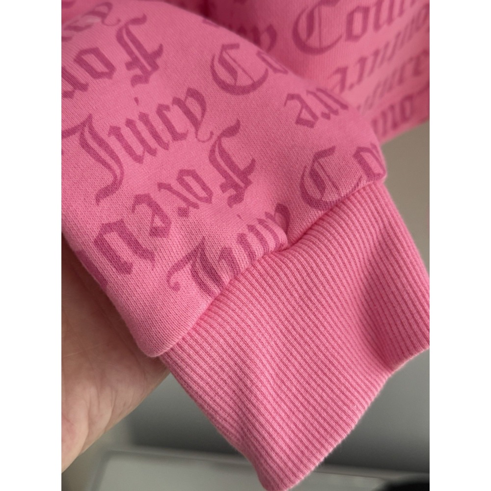Juicy Couture Forever 21 Pink Lounge Set Cropped Sweatshirt Joggers Sz L Y2K - Picture 3 of 9